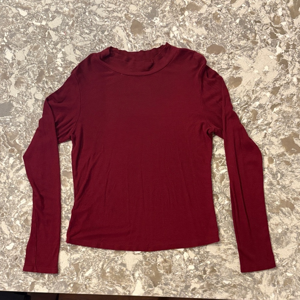 Eddie Bauer Burgundy Long Sleeve mini-turtleneck